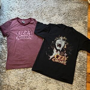 Ladies Graphic T-Shirts - Black and Maroon